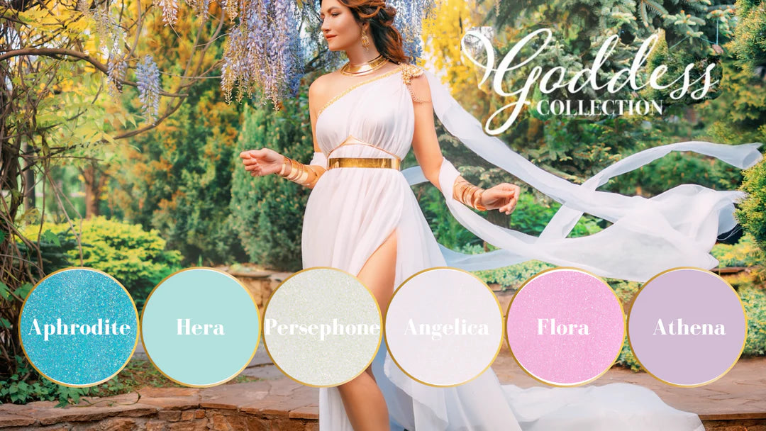 GELLUV GODDESS COLLECTION 6 GEL POLISHES INCLUDES FREE NAIL MAT