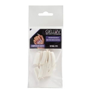 Gelluv Competition White Nail Tips 50pk - Size 8